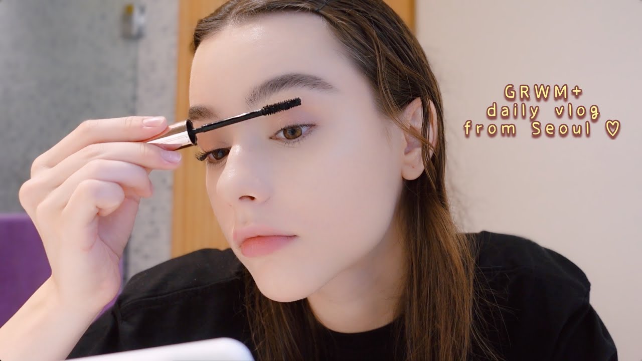 grwm♡ первый влог с Сеула! давайте подберем одежду и сделаем макияж вместе~