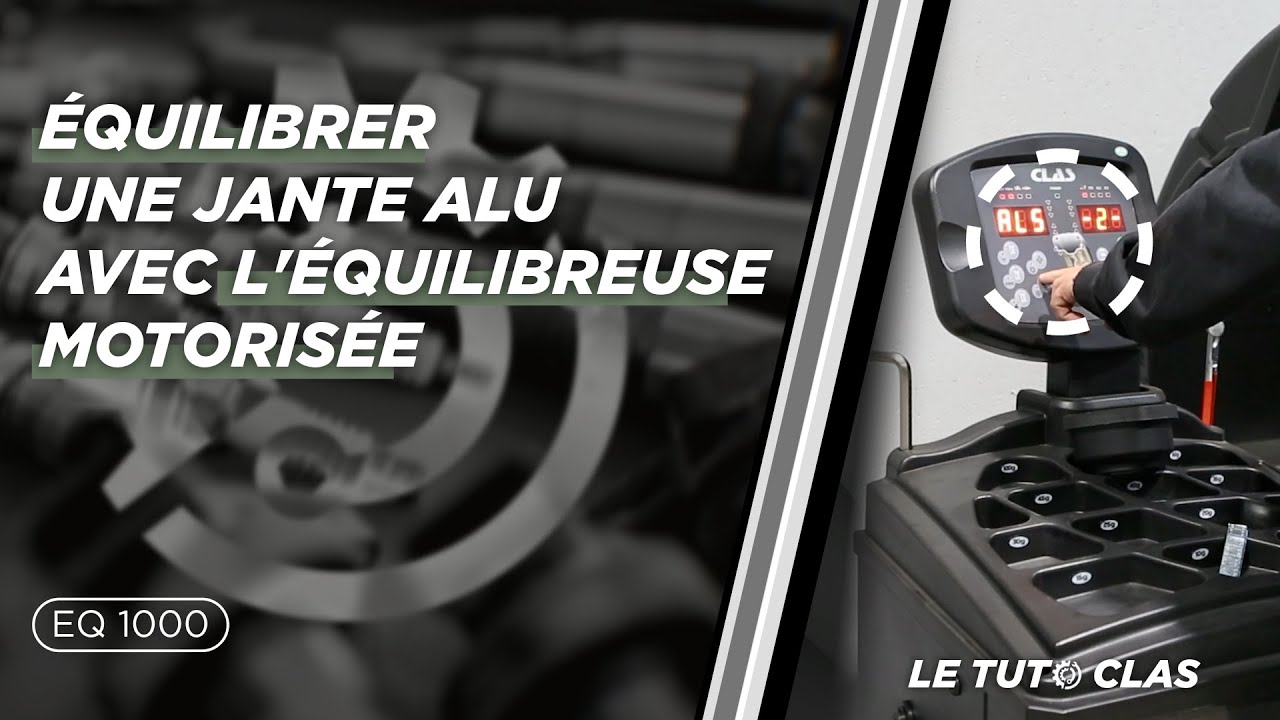 Comment équilibrer une jante alu avec l'équilibreuse motorisée EQ 1000 ?