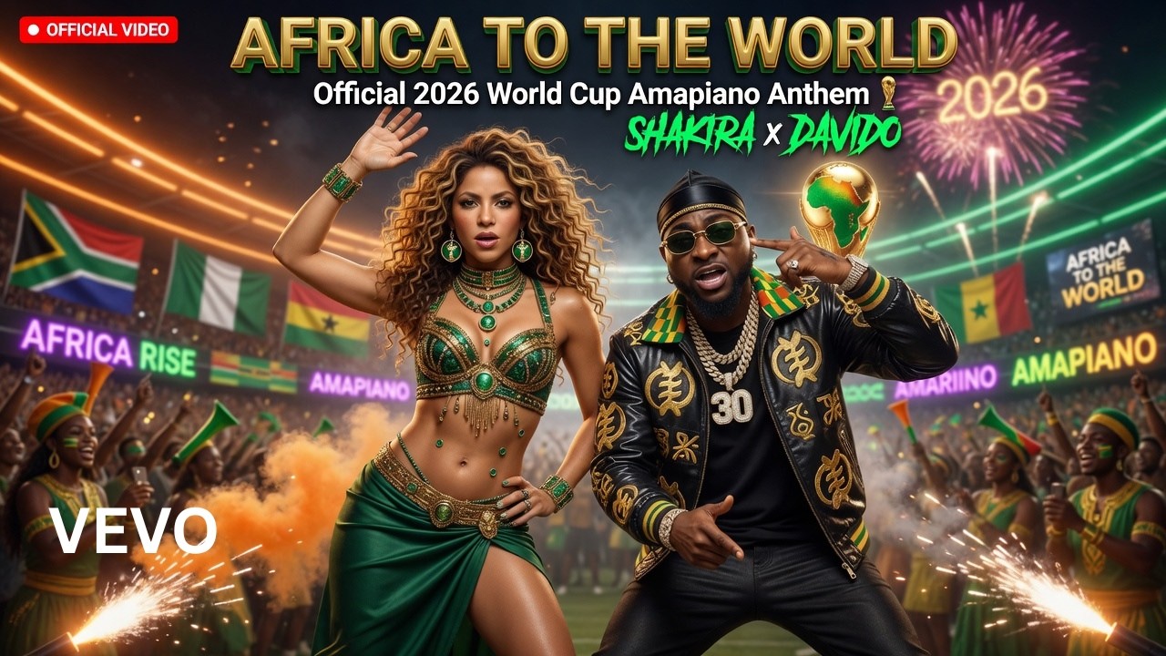 Shakira ft. Davido - Africa to the World (Official 2026 World Cup Amapiano Anthem)