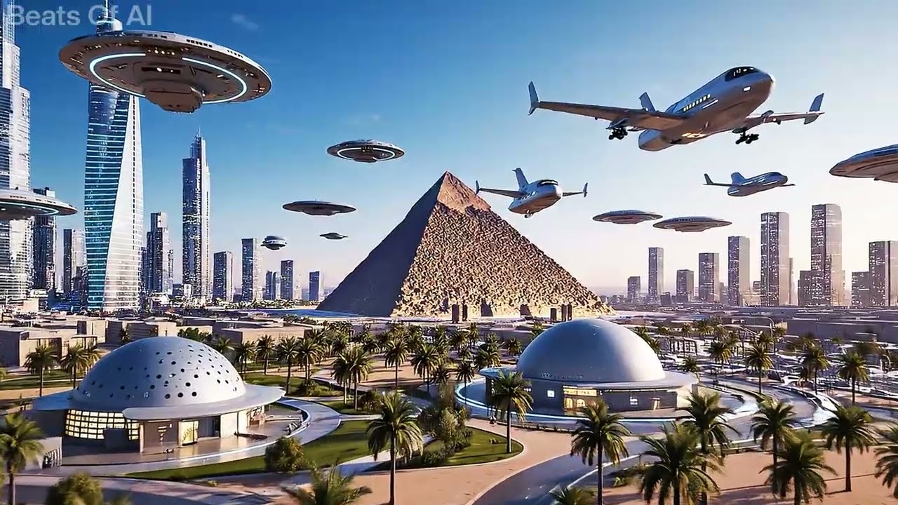Futuristic World in 2121  Sci-Fi Cities UFOs and Advanced Technology Visuals