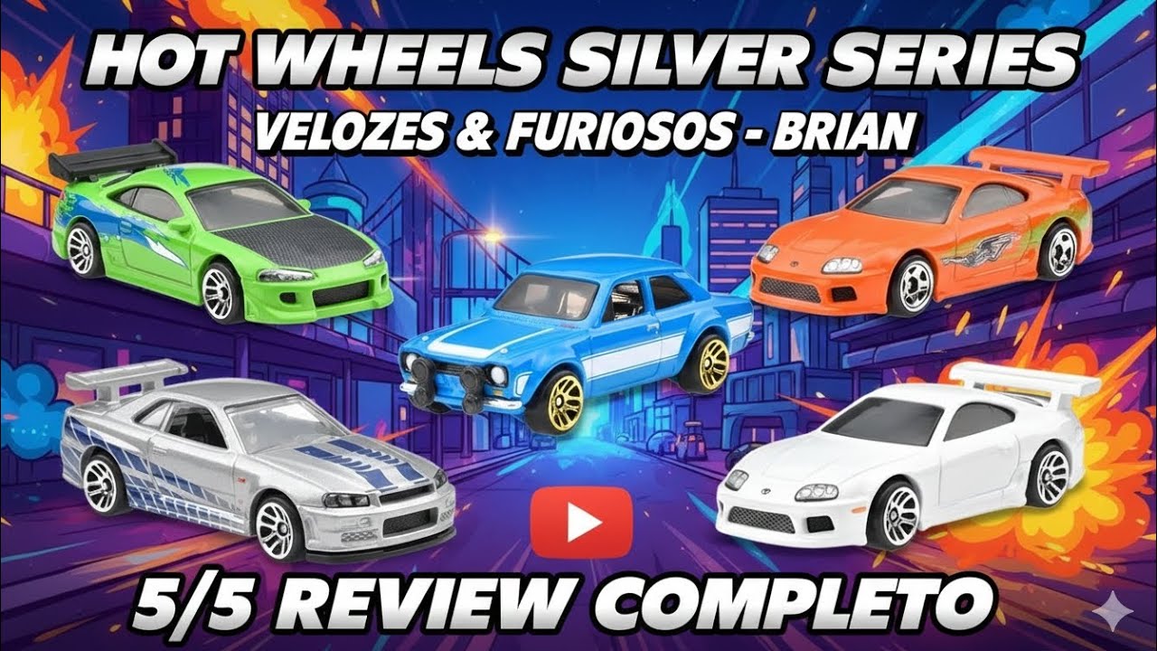 Hot Wheels Silver Series Velozes e Furiosos Brian O'Conner 5/5 Set Completo - BR