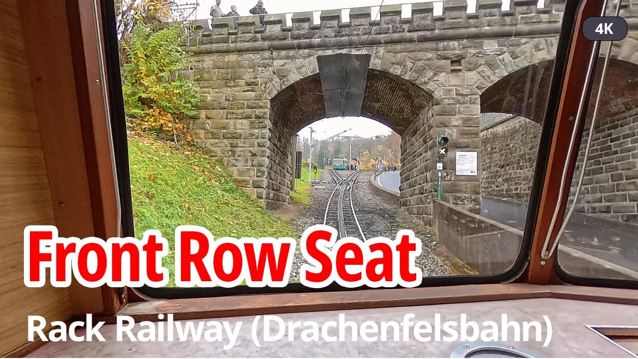 Drachenfelsbahn: Oldest Rack Railway in Germany 🇩🇪 (Driver's Eye 4K ASMR)