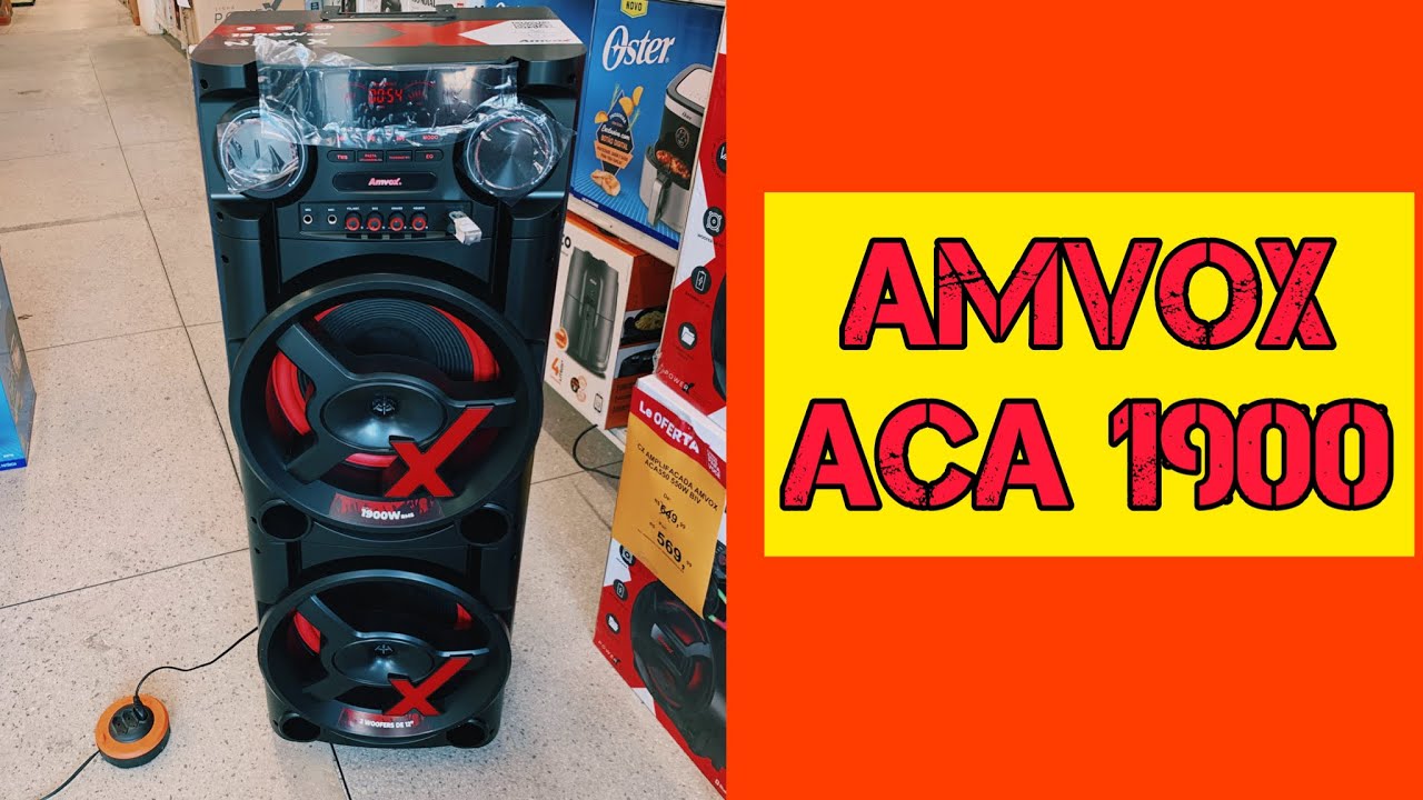 Amvox ACA 1900 New X, 1900W ESSA É FORTE !! caixa de som amplificada, pontos NEGATIVOS E POSITIVOS!