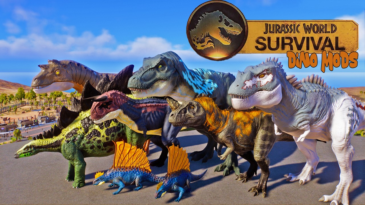 Jurassic World Survival Dinosaurs Invades JWE Park - Gorgosaurus, Tarvosaurus, Tyrannosaurus Rex