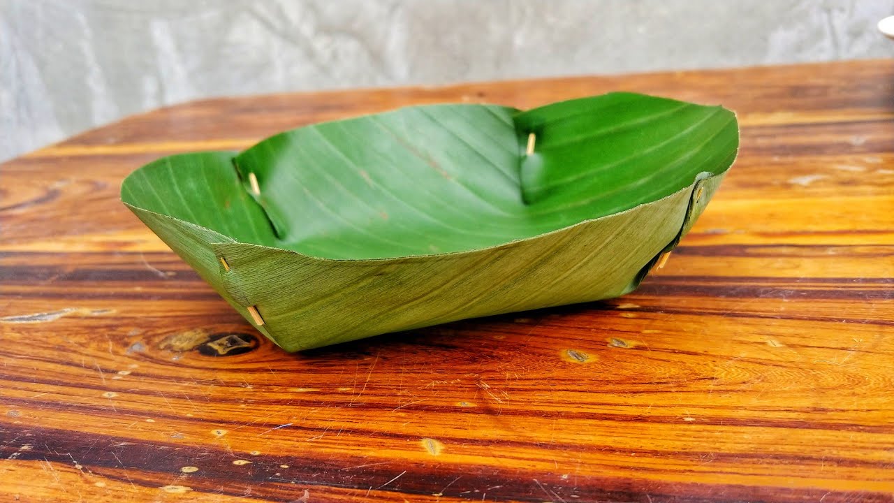 How to Make Plate from Banana Leaf