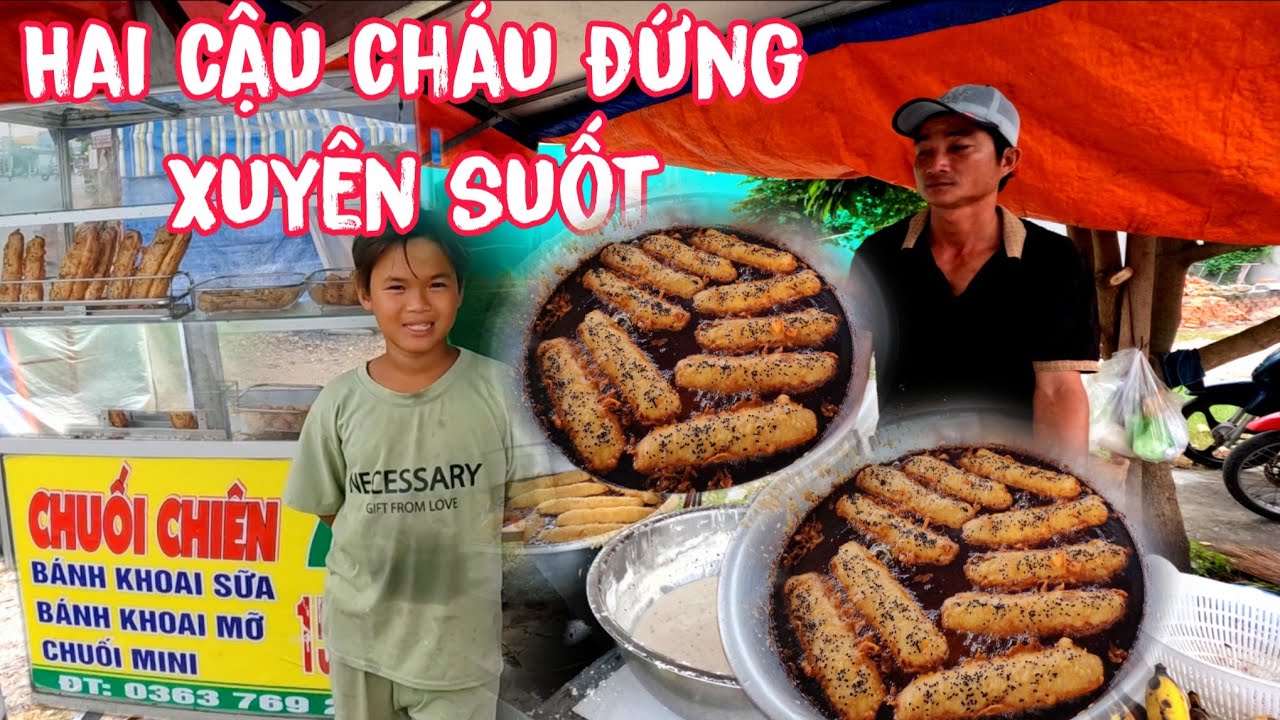 Chuối chiên bán 30 nãi ngày nhiều nhất long xuyên nay có thêm món chiên mới lạ hấp dẫn 