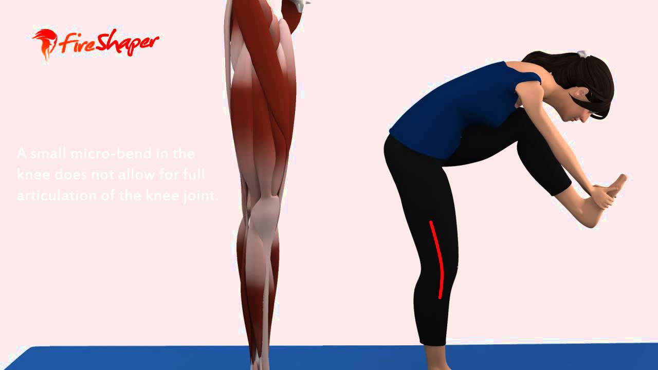 Standing Forehead to Knee Pose - A lesson on locking the knee