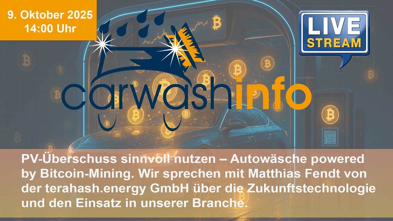 carwashinfo LIVE Folge 152  - Überschüssigen PV-Strom sinnvoll nutzen