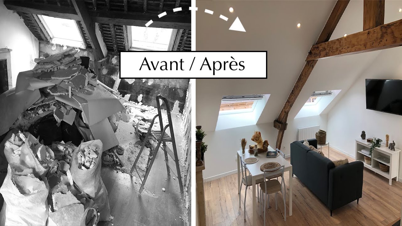 RENOVATION Totale STUDIO/LOFT 35 m2 APPARTEMENT - TIMELAPSE AVANT/APRES