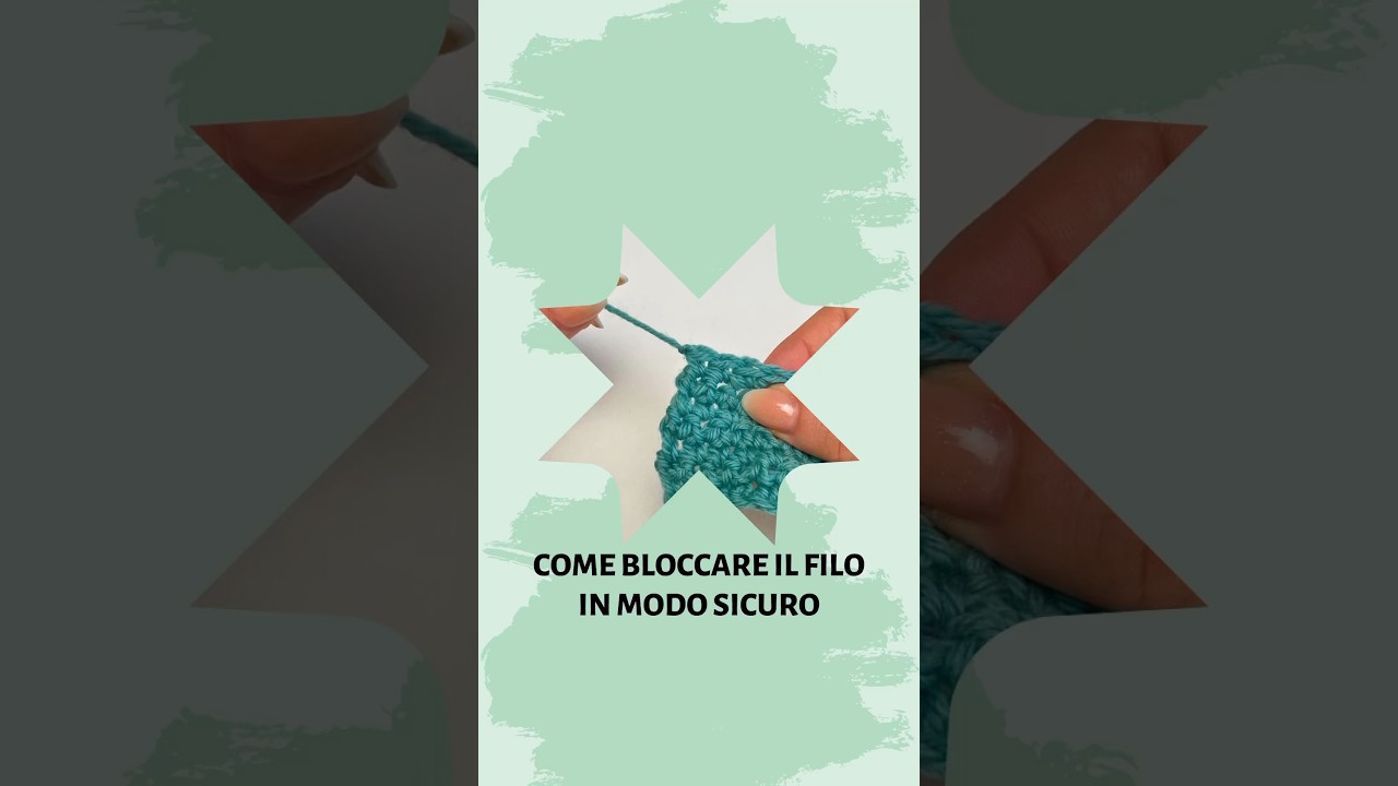Trucco utile uncinetto per bloccare il filo 🧶 #uncinettoargento #crochet #uncinettofacile