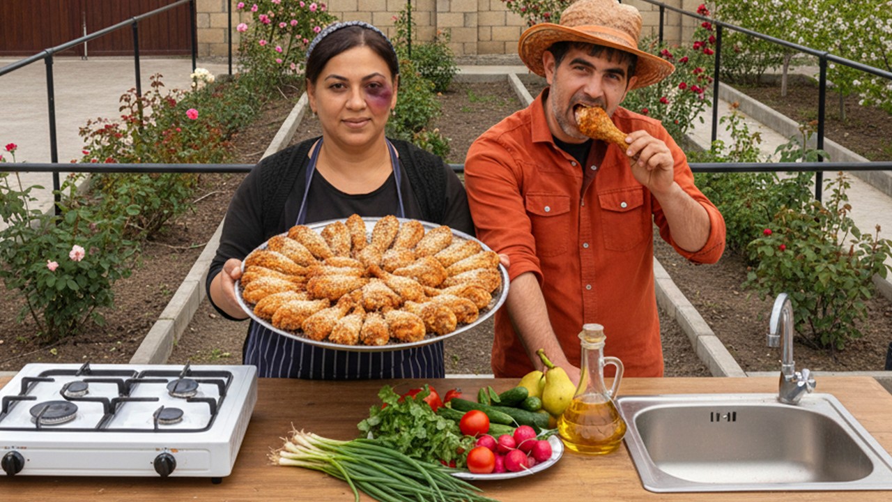 Village Chicken Cooked Perfectly Over Fire | Golden Hands