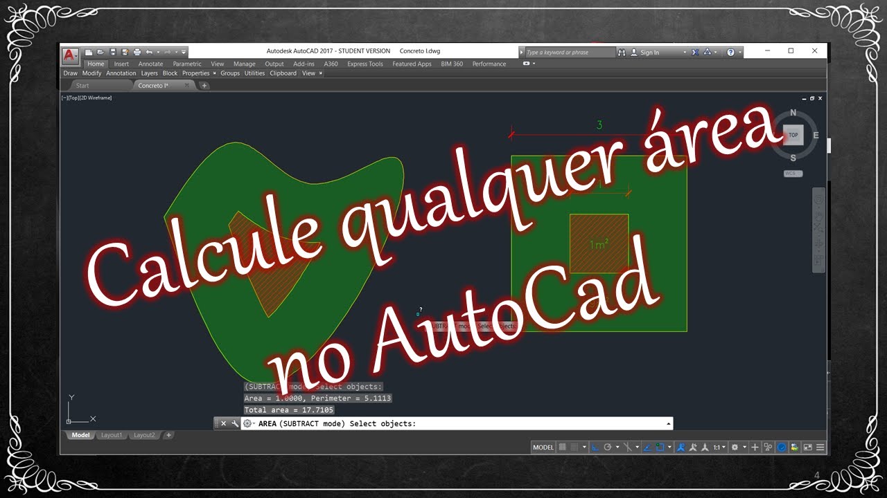 Calcule qualquer área no AutoCad