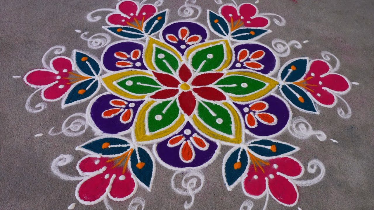 sankranthi muggulu || kanuma rangolis || easy rangoli || festival kolam ||