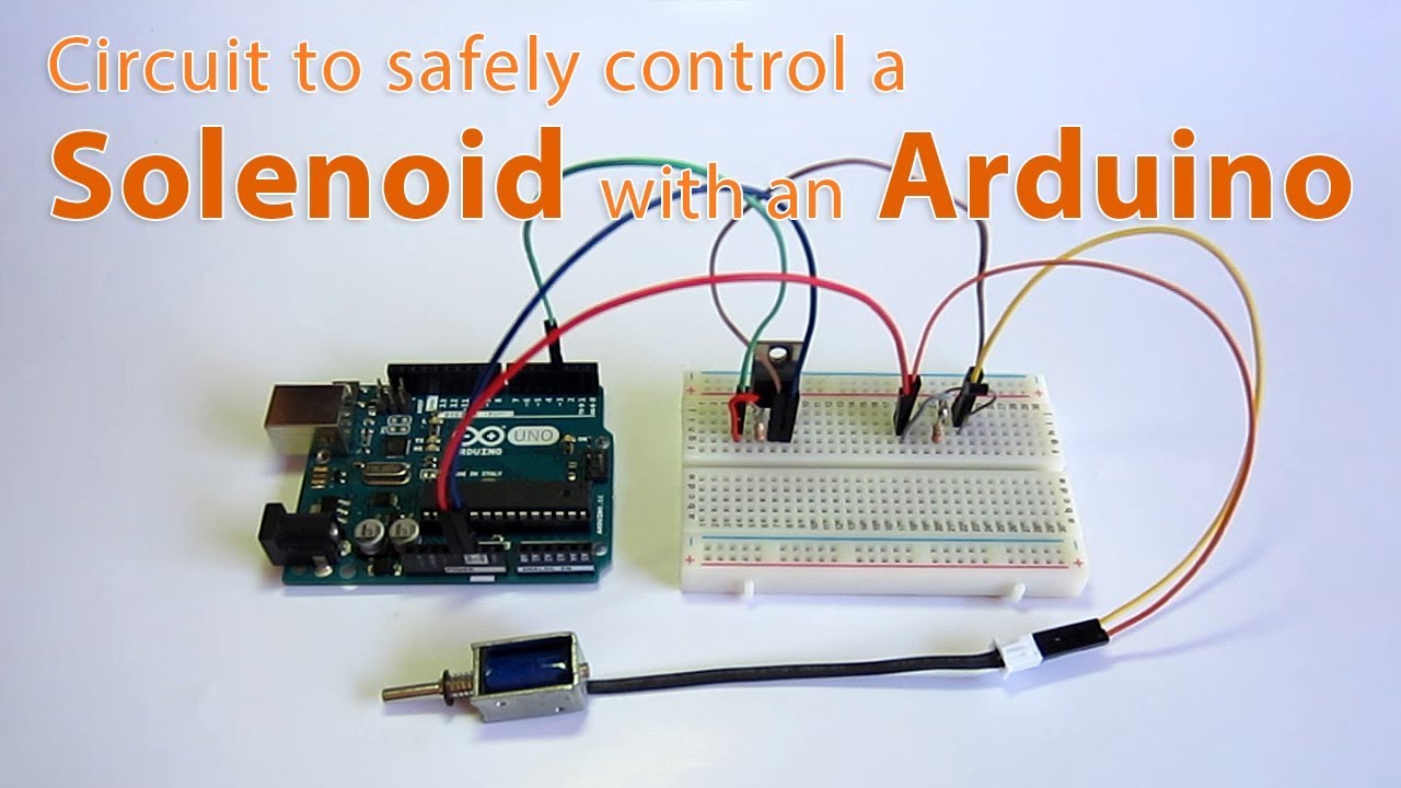Circuit to safely control a Solenoid with an Arduino ⚙️📱🔌⚡🔋💡