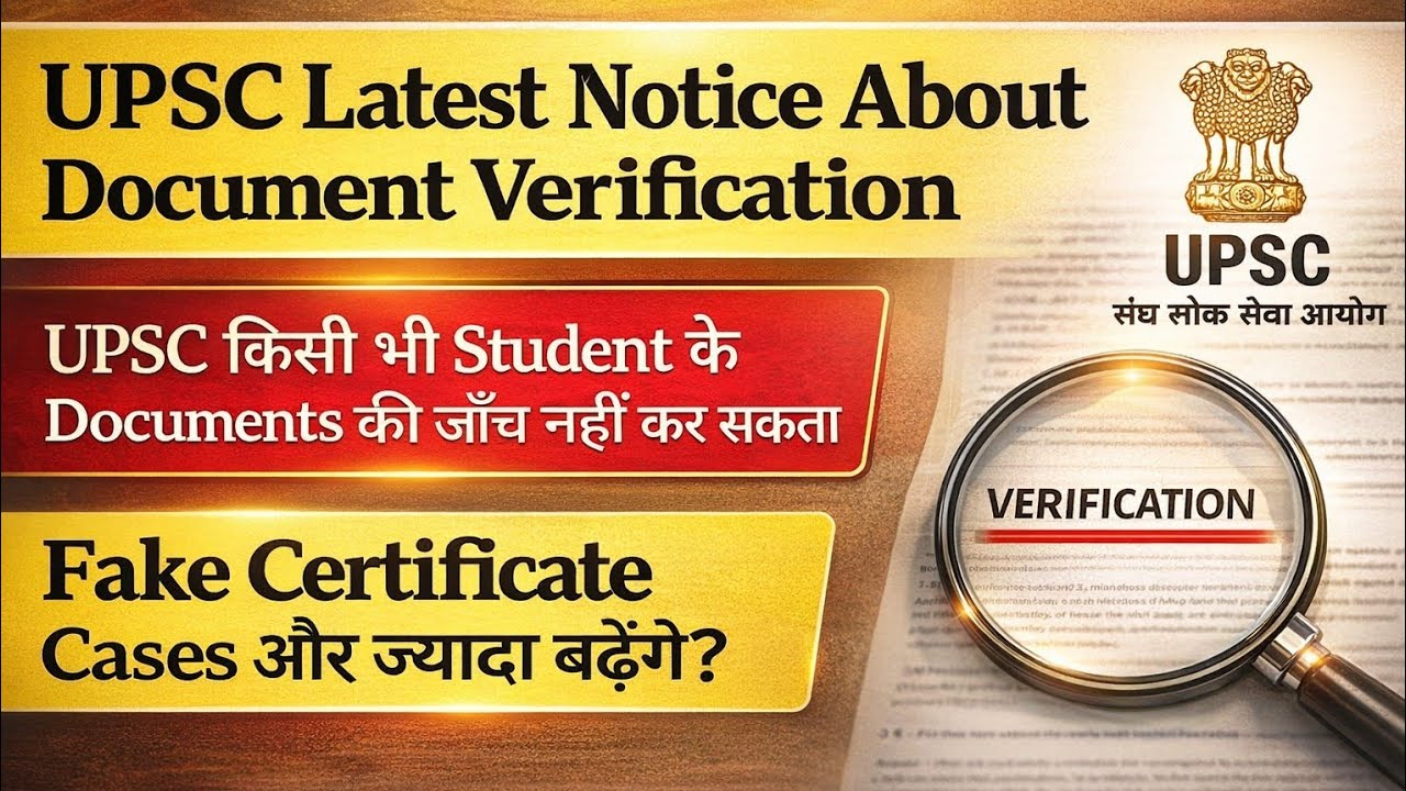 Big Change! UPSC Document Verification Rules | Who Is Answerable For Fake Certificates