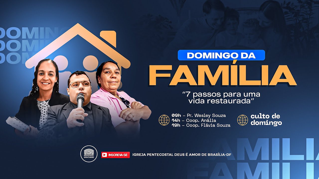 09h | IPDA AO VIVO | CULTO DA FAMÍLIA | Tema 