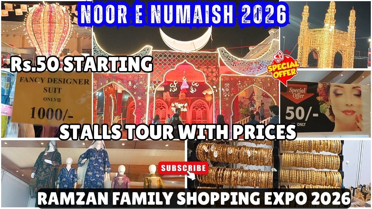 Noor-e-Numaish 2026 | Rs.50 Starting | Ramzan Family Shopping Expo | Full Stall Tour#hyderabad #fyp