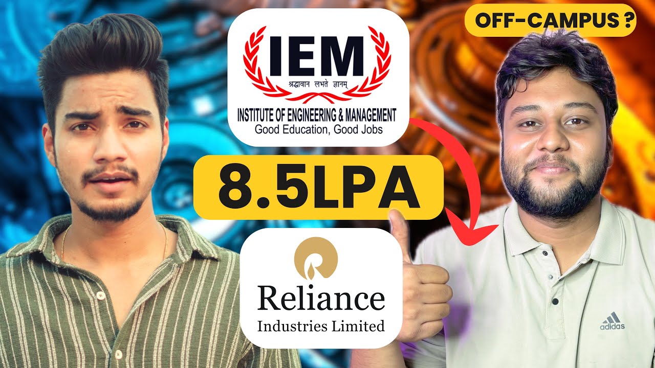 How I Got Placed in Reliance | IEM Salt Lake Mechanical Engineering Student Tells All👨‍🎓 Campus Life