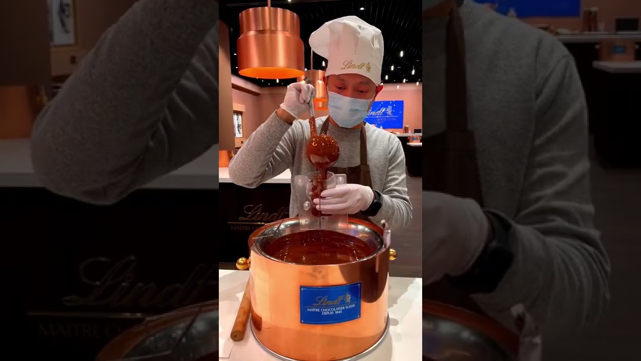 Lindt Chocolate Factory in Switzerland! #shorts