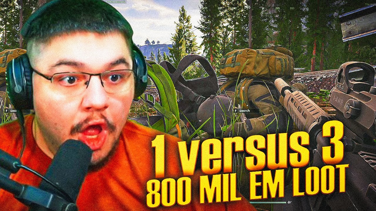 BURGÃO ENFRENTA 1v3 E SAI COM 800K EM LOOT! Arena Breakout: Infinite