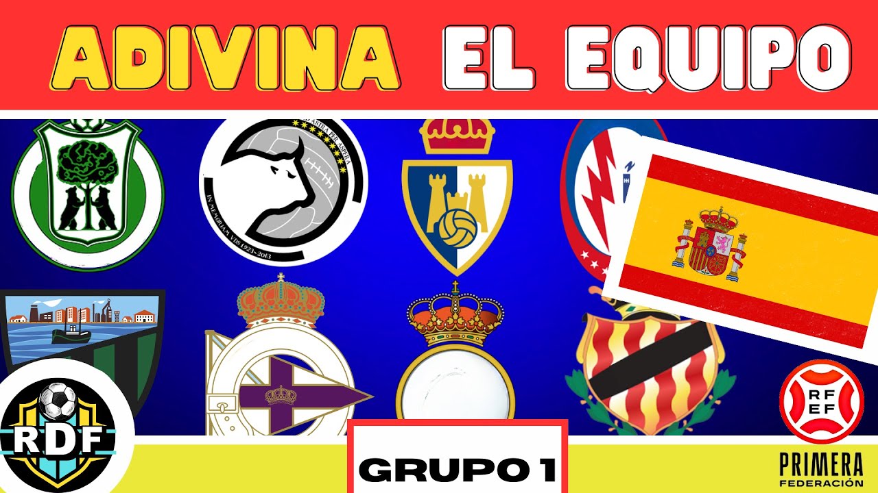 Adivina el EQUIPO. QUIZ⚽️😃 Edición: España PRIMERA RFEF. Grupo 1. (23/24).