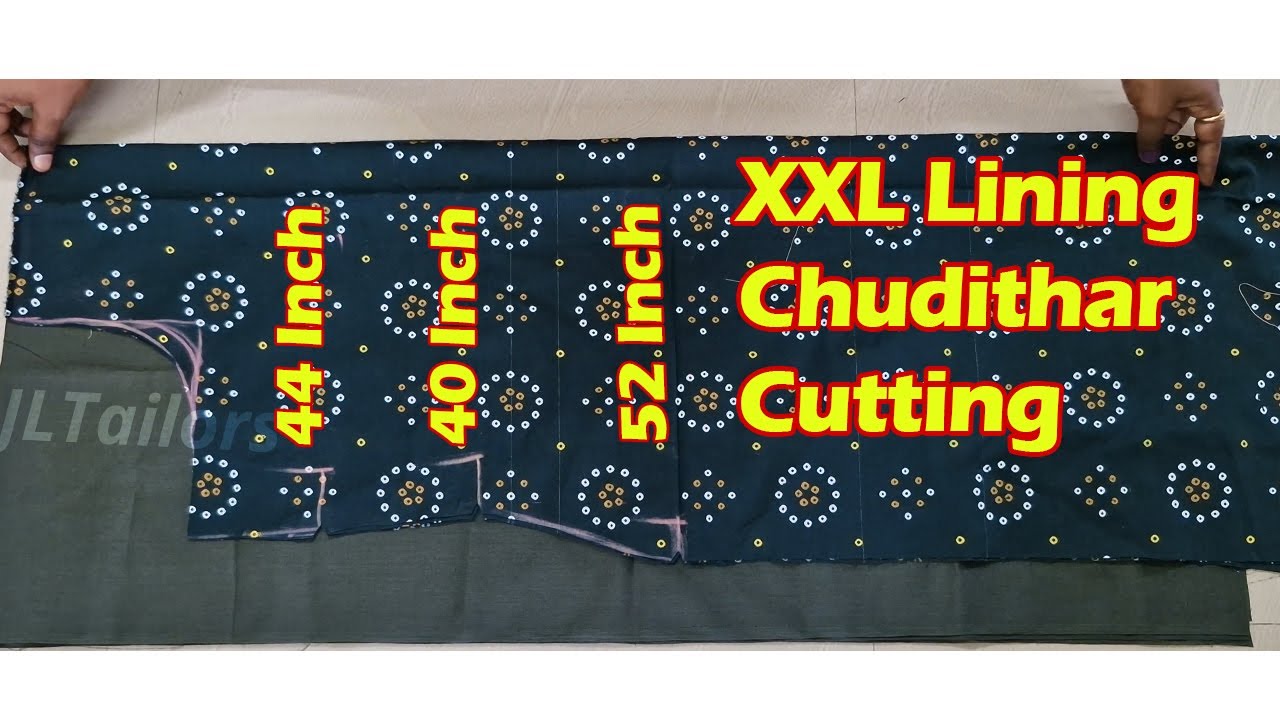 XXL/44 Size Churidar / Chudithar Cutting #sewingtips #churidhar #churidarcutting #tailoring