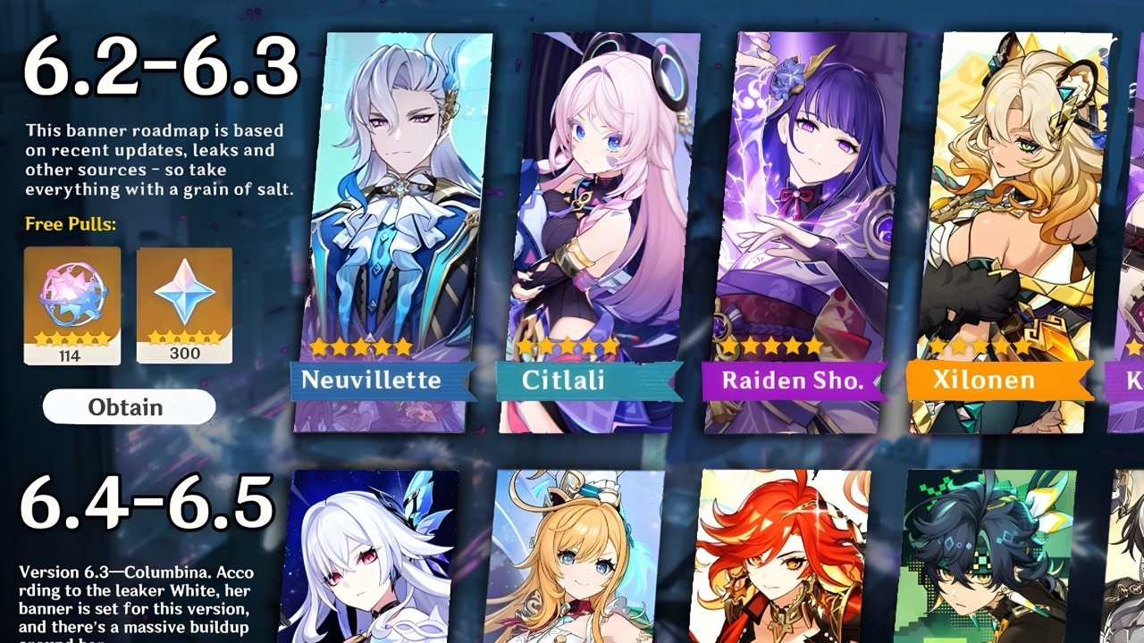 NEW INFO! UPDATED 6.2-6.5 BANNER LINEUP WITH RERUNS - Genshin Impact