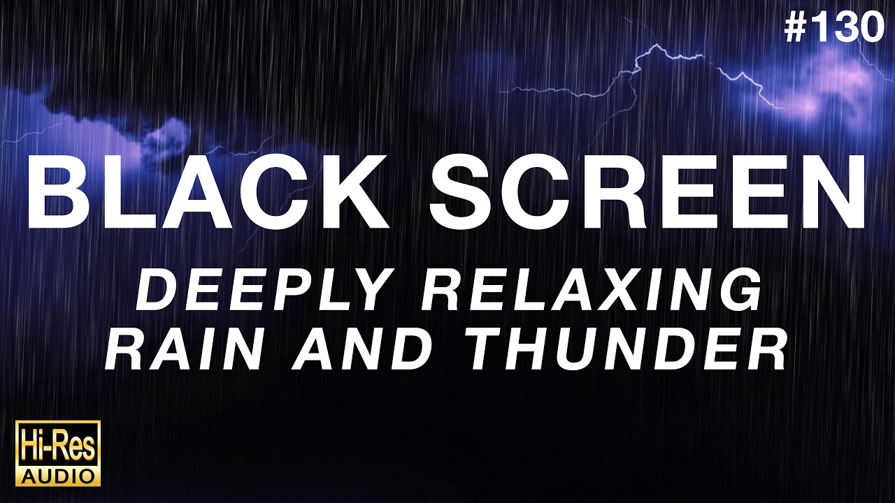 12 HOURS of Deeply Relaxing Thunderstorm and Rain Sounds for Sleeping - Black Screen Rain