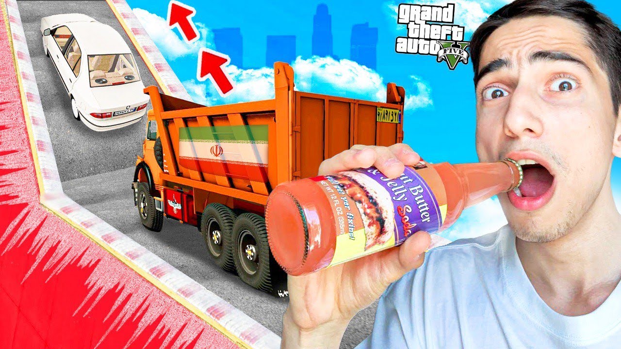 سر این چالش جی تی ای, سمی ترین نوشیدنی رو خوردم 🤮 GTA 5 Challange #14