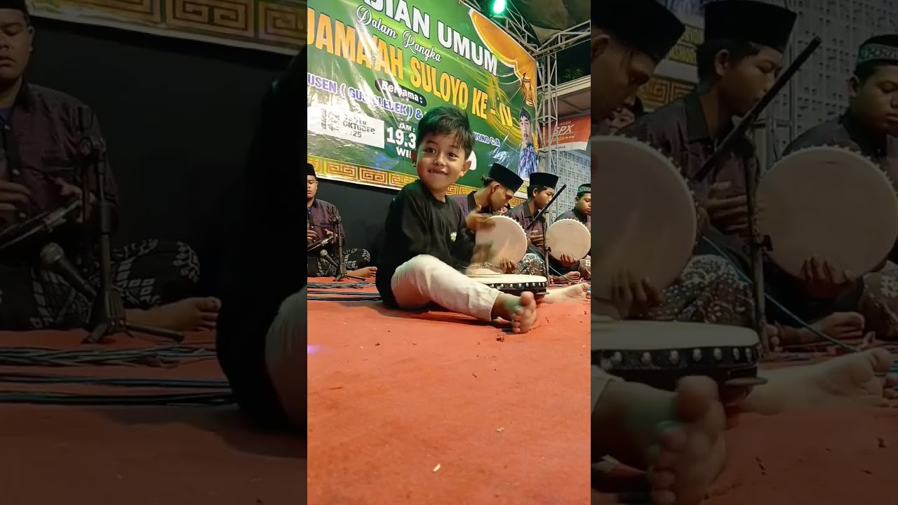 Adek Alby Pentas panggung #stpusat #hadrohpusat #milad @semuaorang #semuaorang #shorts #sorotan