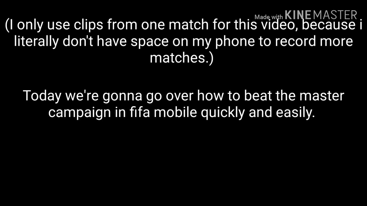 Fifa Mobile -  how to win the master campaign quickly and easily