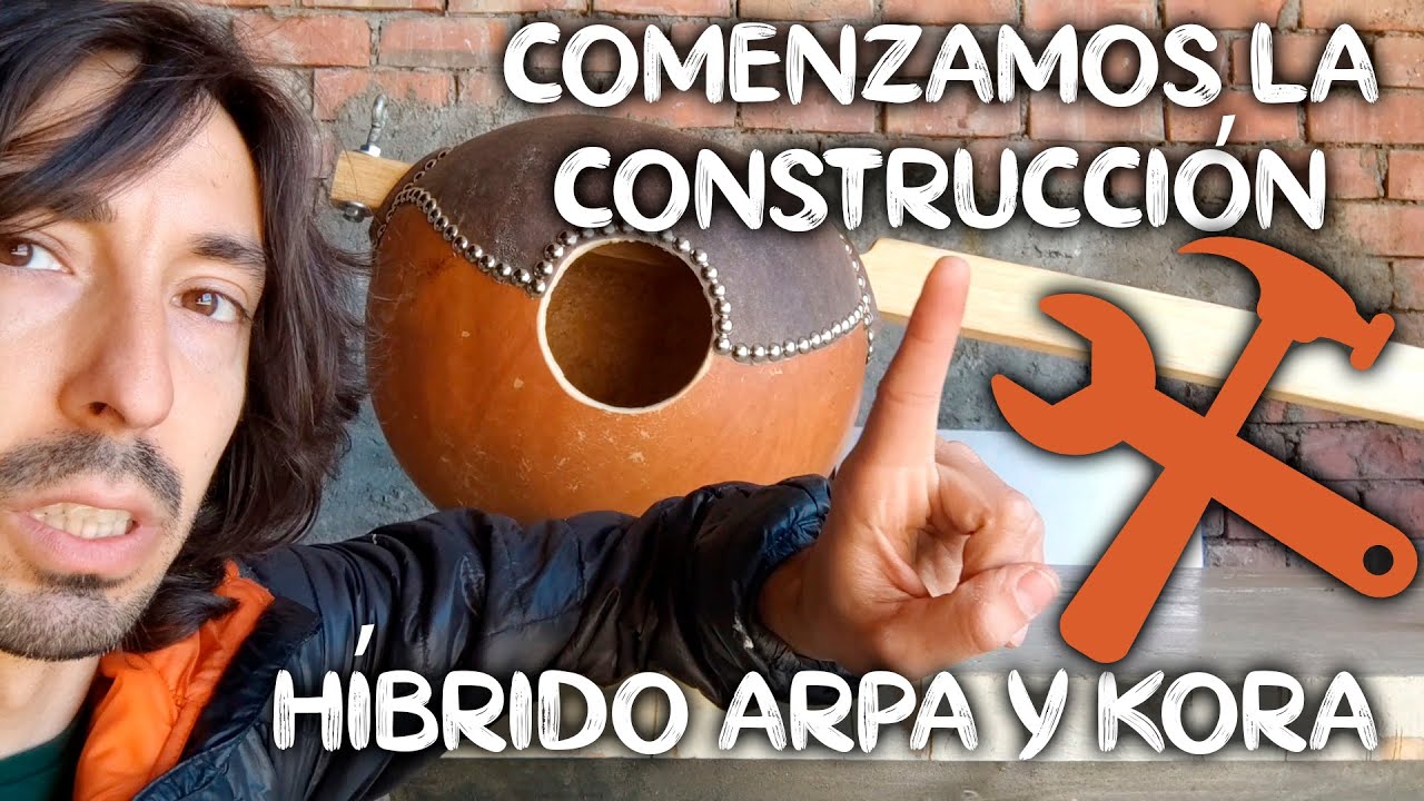 Construcción de un arpa/kora: #2 Calabaza, piel de cabra y mástil 🛠️