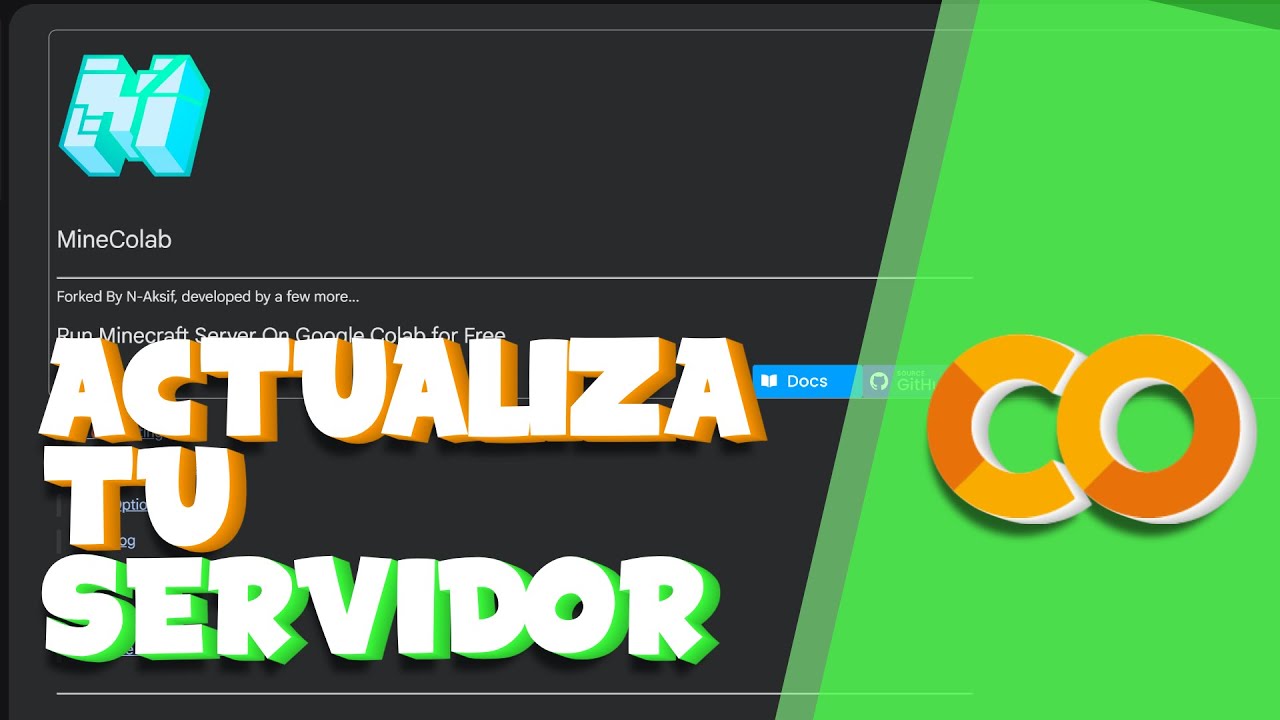 ACTUALIZA tu server de MINECRAFT | Minecolab | Google Colab