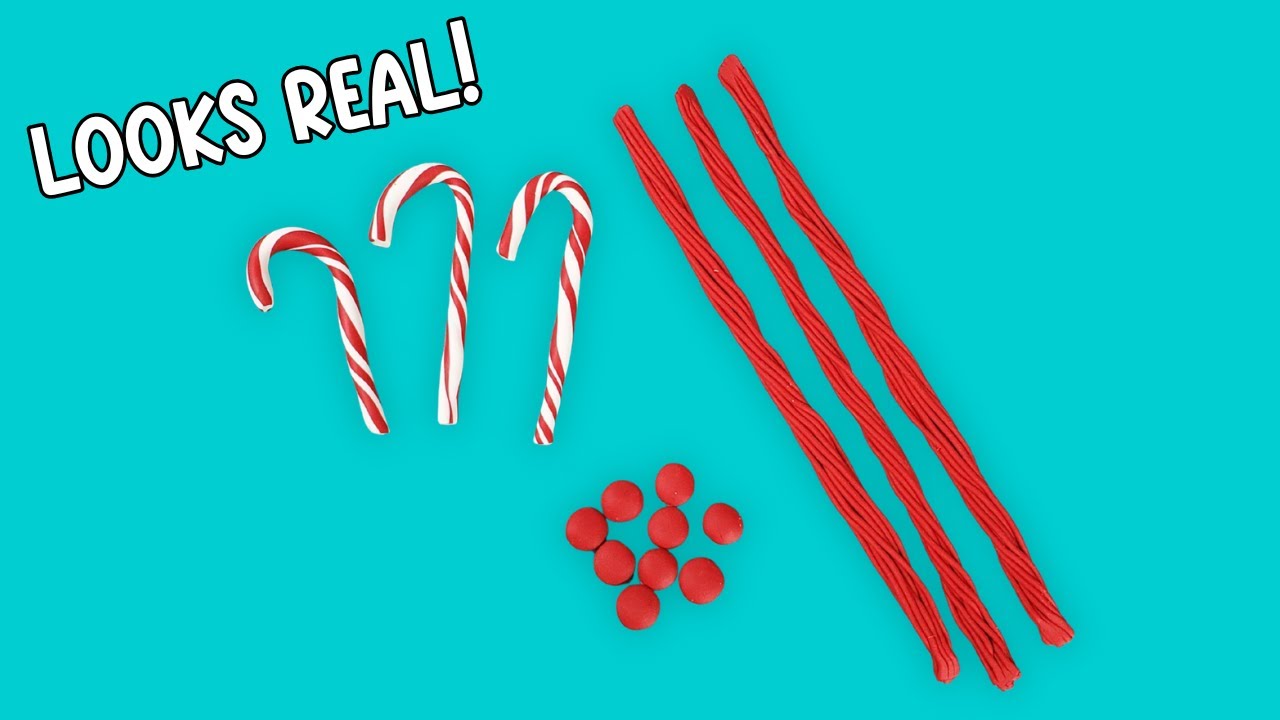 Make Fake Christmas Candy That Looks REAL - Polymer Clay Tutorial