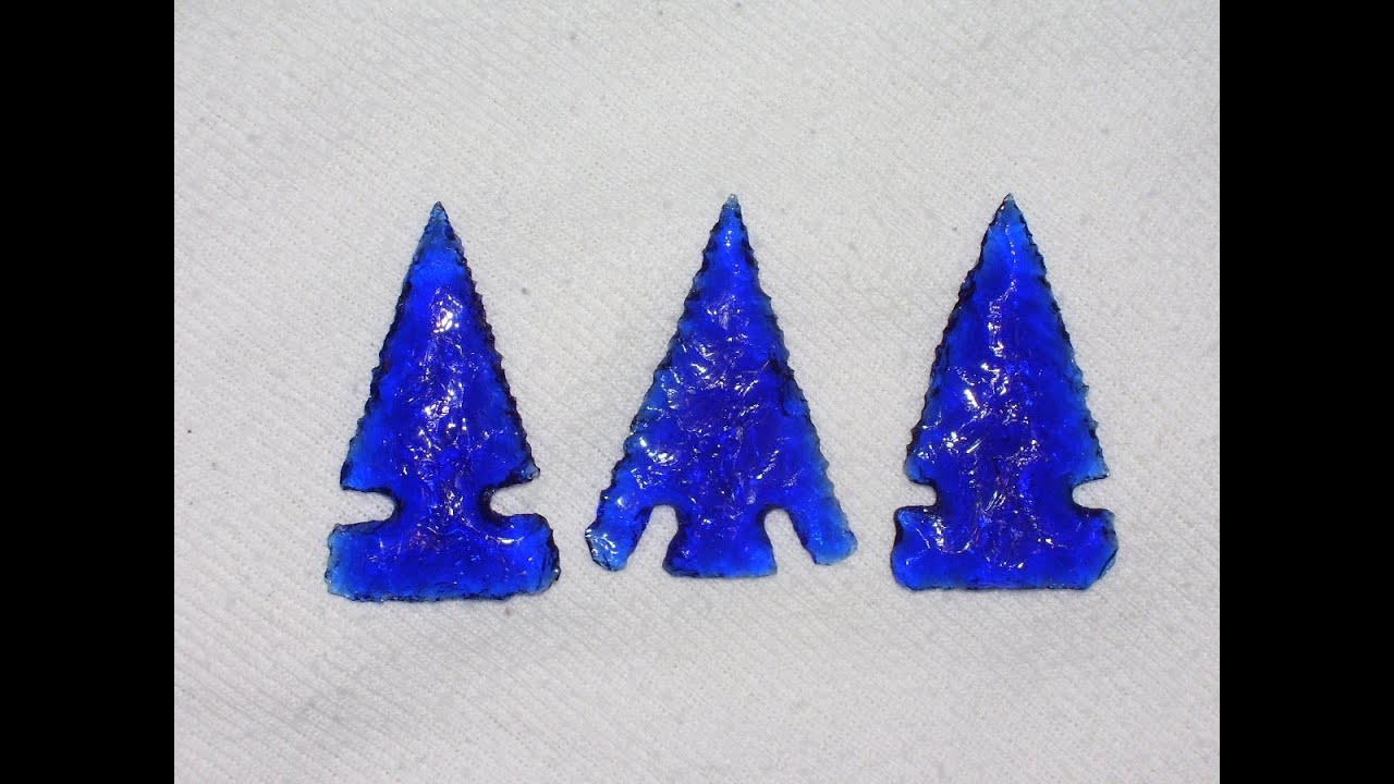 Making Blue Glass Arrowheads (HD)
