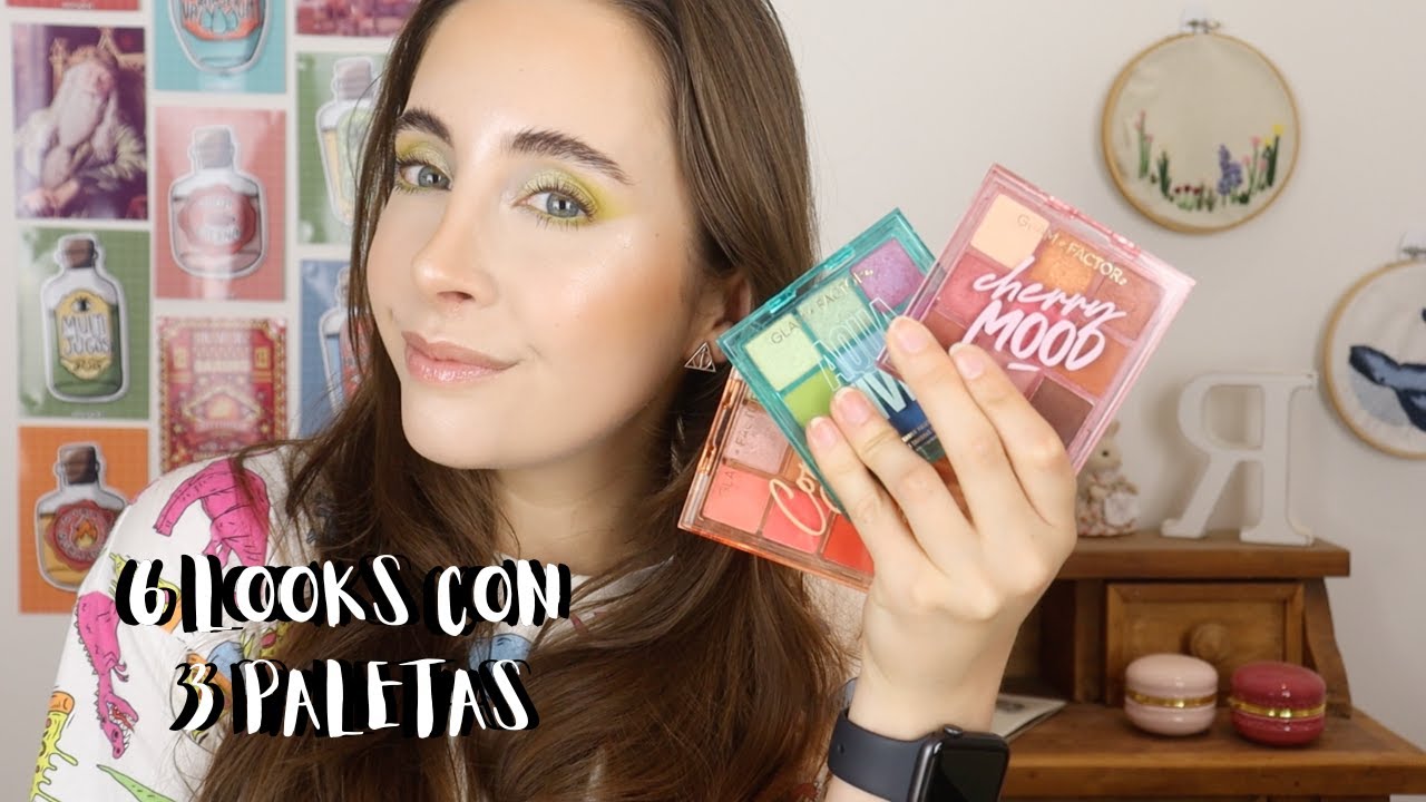 🌈6 LOOKS CON 3 PALETAS!! 🌈GLAM FACTOR🌈 CHERRY MOOD, CORAL CRUSH & AQUA VIBES - Ro Contardo
