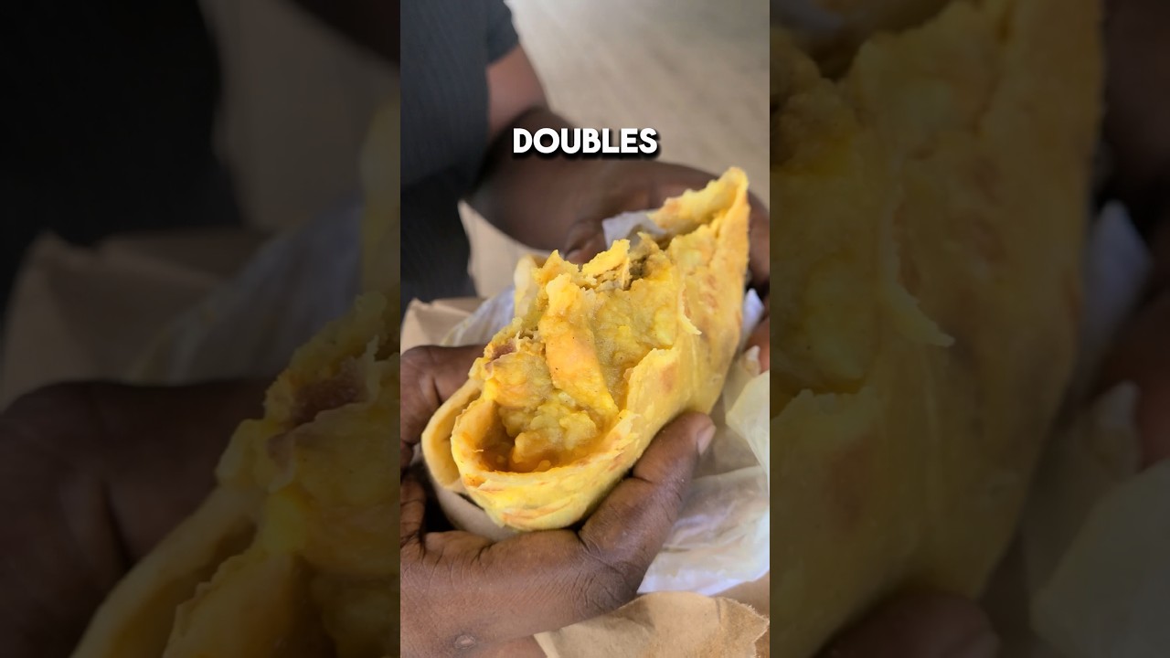 Cheapest Street Food in Barbados #rotis #doubles #Trinidadianfood #streetfood