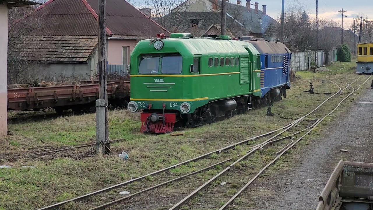 ТУ2-018 не дає спокою ТУ7А, ТУ2-034 і СО -750, Боржавська вузькоколійка. Narrow gauge locomotive TU2