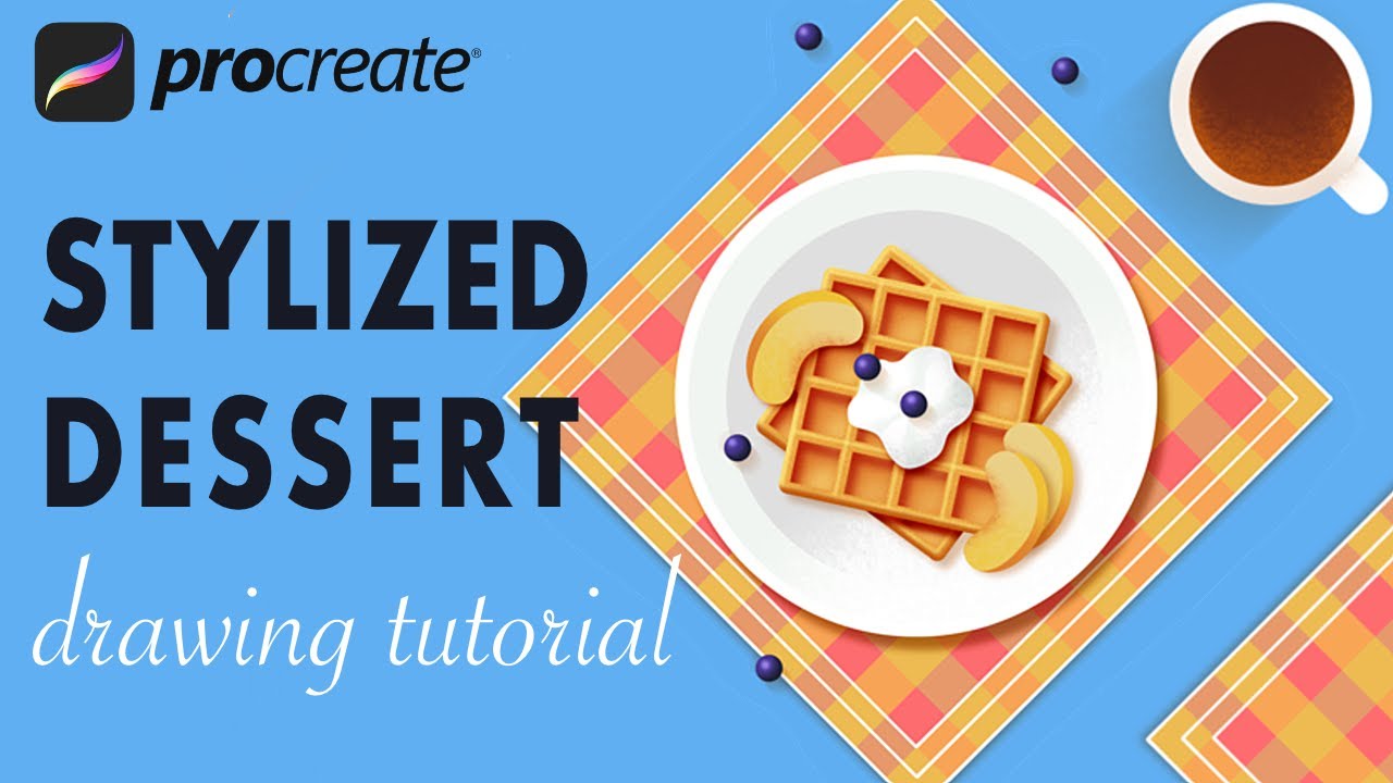 Waffle Drawing Tutorial︱Easy Procreate Painting