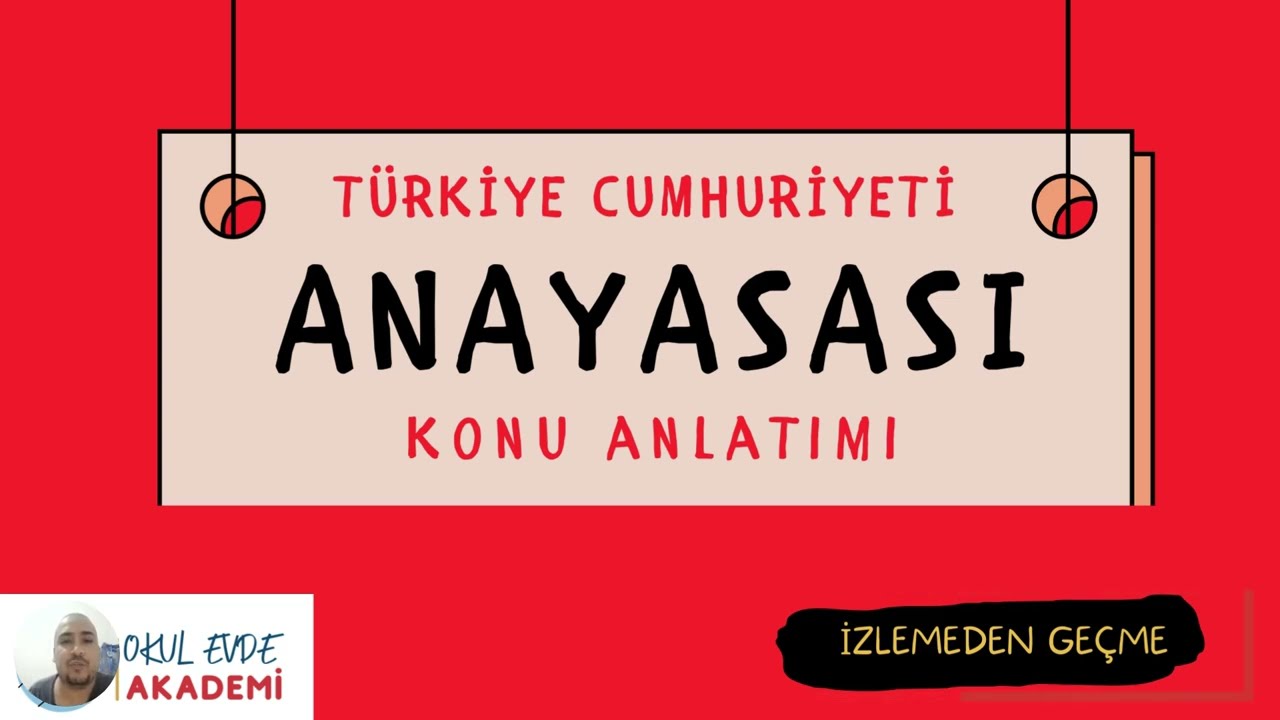 ANAYASA Konu Anlatımı #1 (AGS-EKYS)