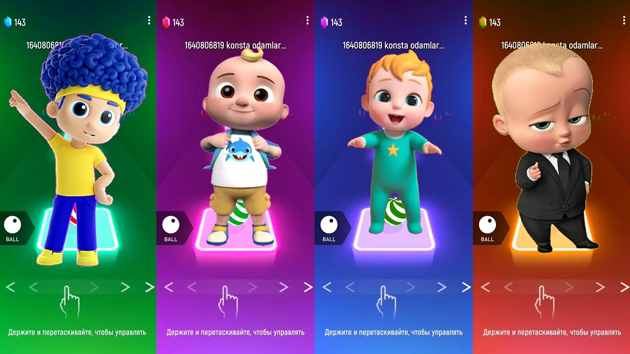 Baby Boss 😎 vs Cute Kids 👶  Tiles Hop EDM Rush Battle 🎵 Crazy Rhythm Challenge