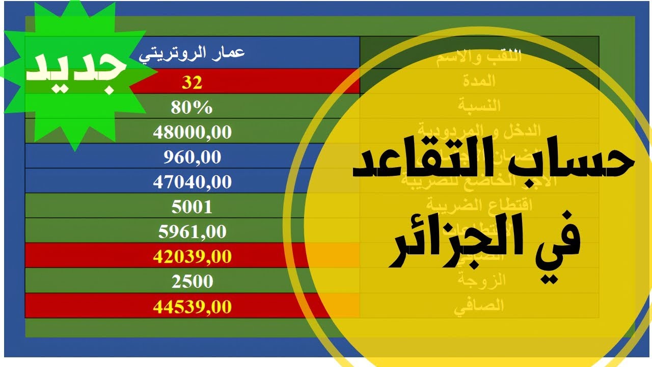 حساب التقاعد في الجزائر