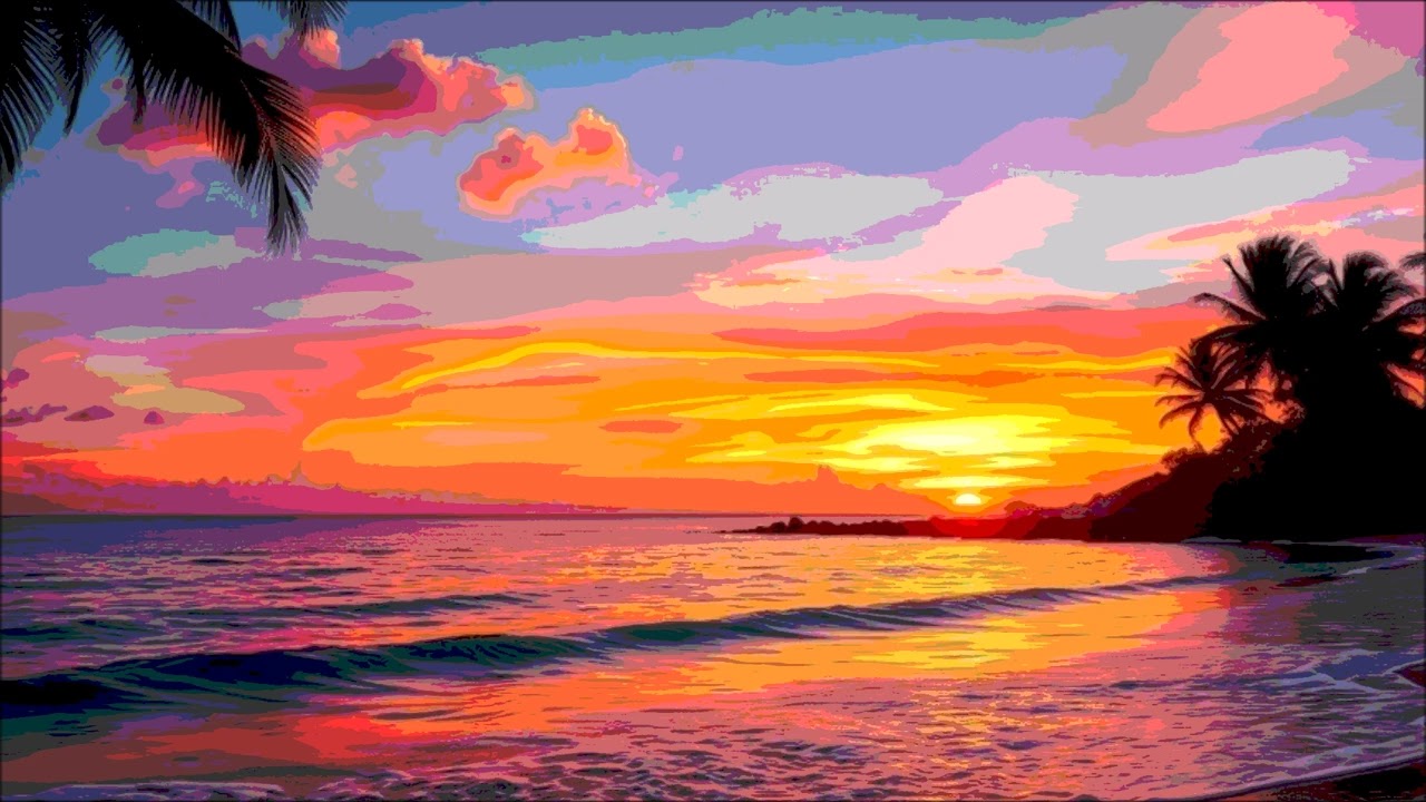 Sunset on the beach (Original relaxing piano solo music)