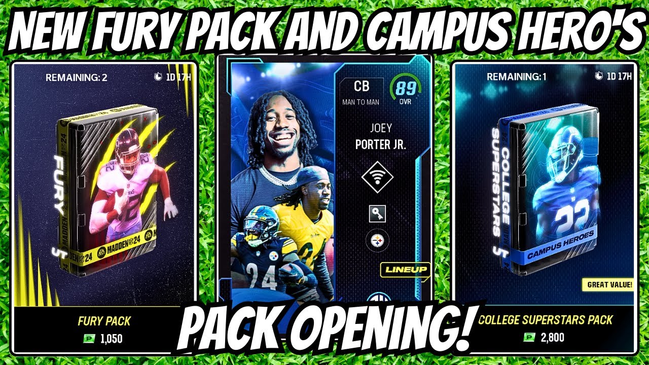*NEW* Fury Pack and Campus Hero Pack Opening! (Madden 24 Ultimate Team)