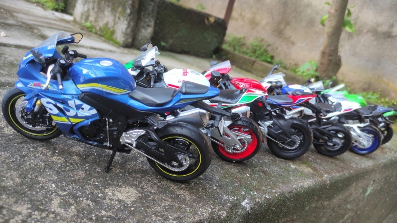 Reviewing Scale Model Motorcycles 1/12 Suzuki GSX R1000 | Aprilia RSV 4 | Miniature | Honda CBR |