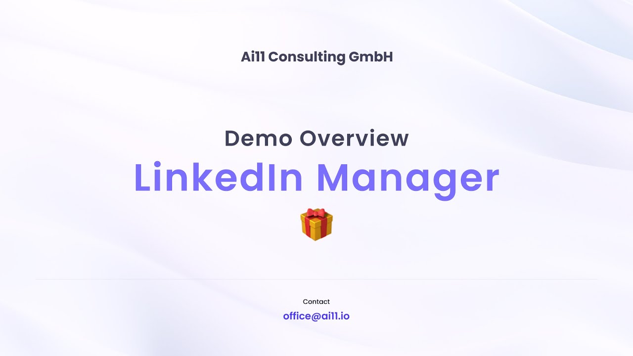 LinkedIn Manager Demo. AI automation for content and outreach