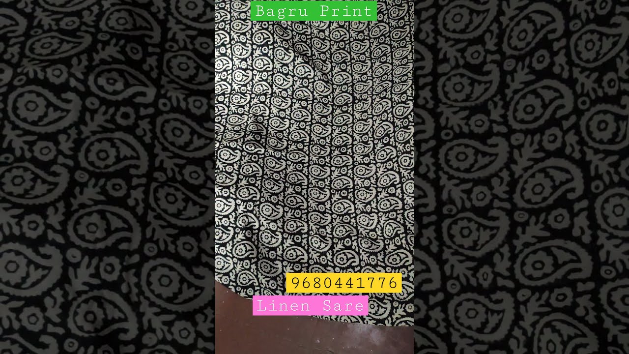 Linen Cotton Saree wholesale।। Latest collection Bagru Hand block print