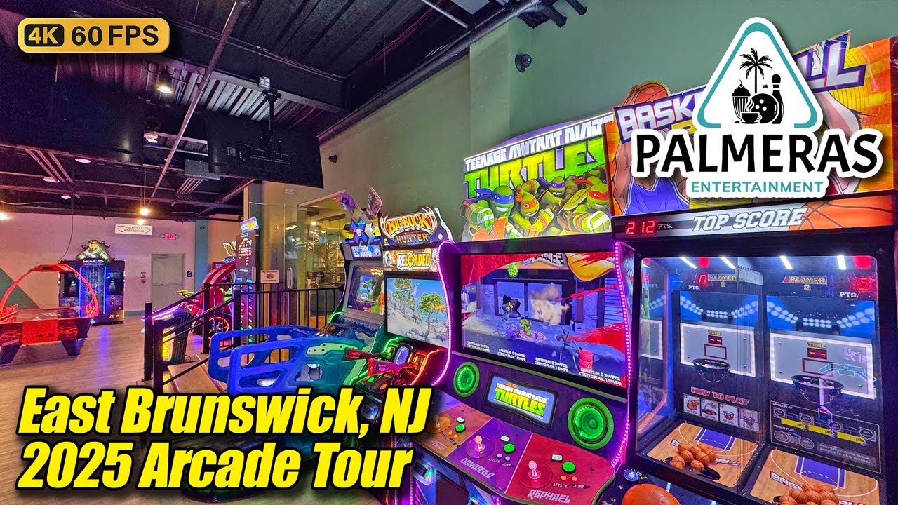 Palmeras Entertainment (East Brunswick NJ), December 2025 arcade tour, new 4K full walkthrough