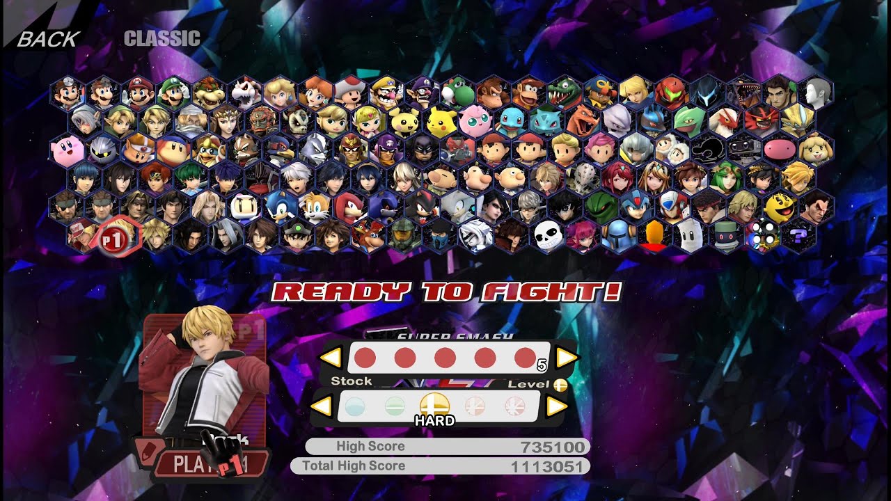smash rex classic mode with Rock