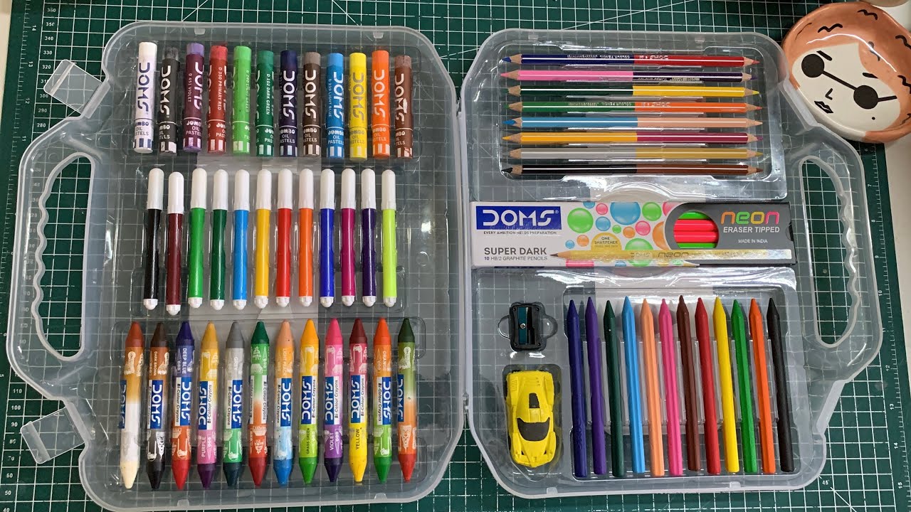 What is inside the Doms art apps nxt kit for INR 400 | Coolest suitcase art supplies kit for gift